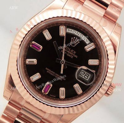 Rose Gold Rolex Day-Date II 41mm Replica Watch